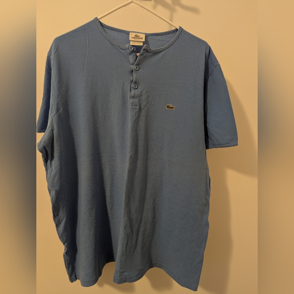 Lacoste Izod blue Henley Lg